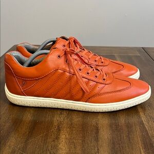 Piloti Driving Shoes Orange Leather Casual Sneakers Mens Size 11
